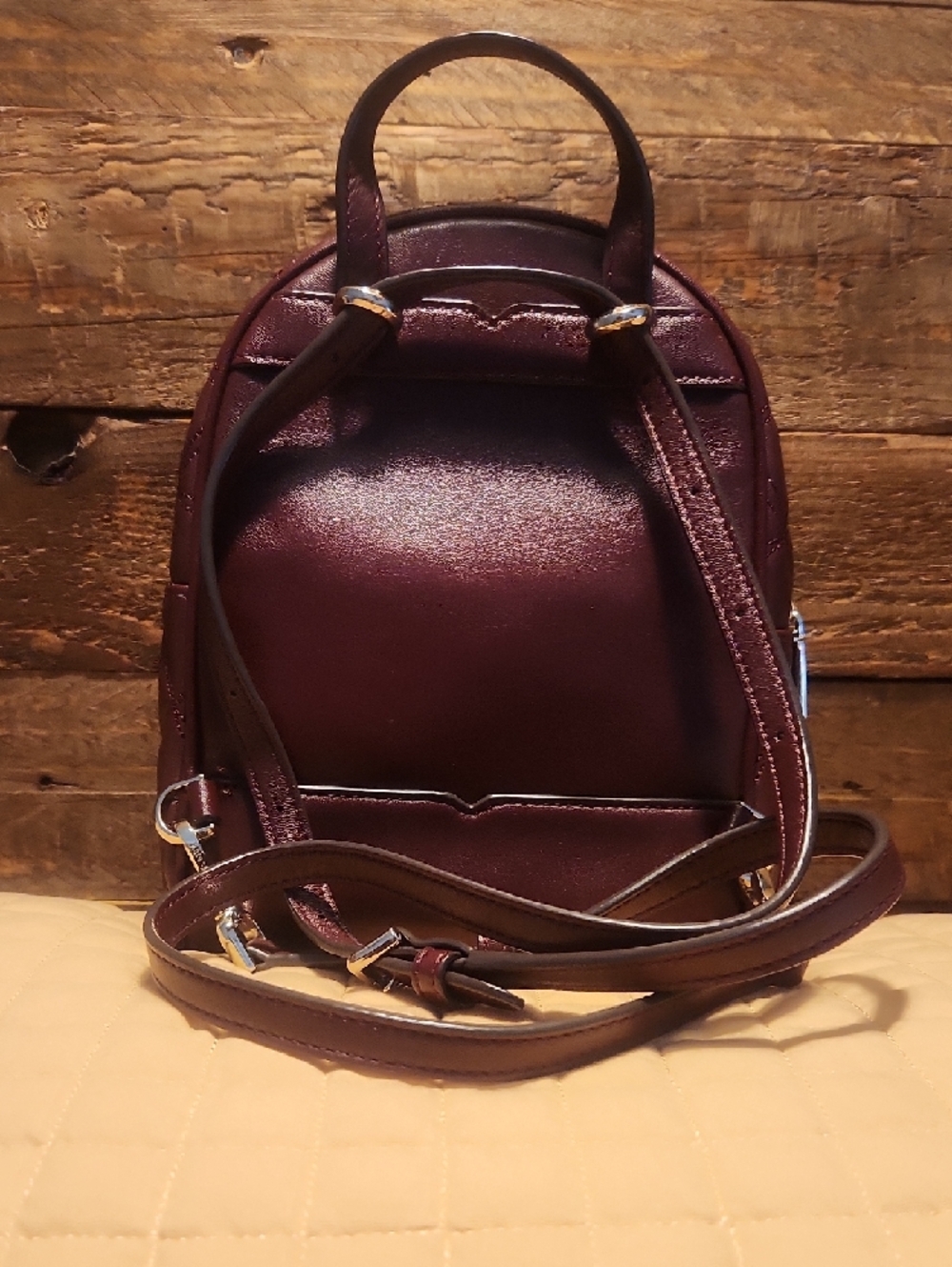 kate spade ♠️ Quilted Mini Backpack in Plum - Picture 8 of 12